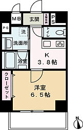 Ｃｏｍｏ Ｐａｌａｃｉｏ 日暮里 10階1Kの間取り