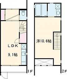 valo高円寺 1階1LDKの間取り