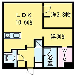 西尾久五丁目マンション 1002 10階2LDKの間取り