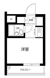 フリーダム町屋 1階1Kの間取り