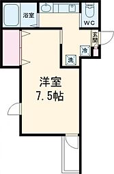 グランアーク 3階1Kの間取り