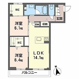 間取図画像 2LDK