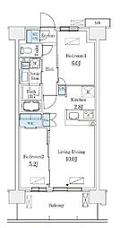 スカイグランデ津田沼 3階3LDKの間取り