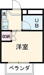 東京メトロ東西線 葛西駅 徒歩7分の賃貸マンション 2階ワンルームの間取り