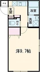 VILLA関町北 203 2階1Kの間取り
