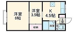 東京メトロ東西線 南行徳駅 徒歩10分の賃貸マンション 3階1DKの間取り