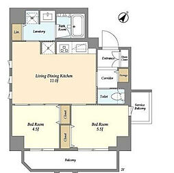 間取図画像 2LDK