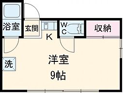 セイワハイツ・7 2階ワンルームの間取り