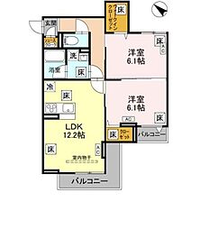 間取図画像 2LDK