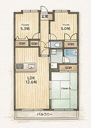 間取図画像 3LDK