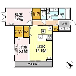 間取図画像 2LDK
