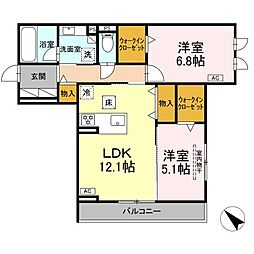 間取図画像 2LDK