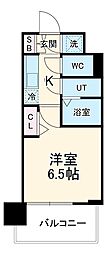 レジュールアッシュ緑橋駅前 1Kの間取図画像