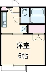 サンパーク 1Kの間取図画像