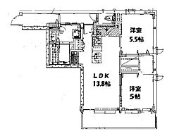 間取図画像 2LDK