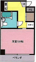 ピュアライフマツモト 1Kの間取図画像