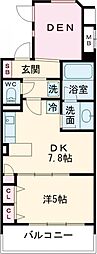 HF学芸大学レジデンス 1DKの間取図画像
