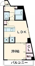 ワコーレ第2マンション 1LDKの間取図画像