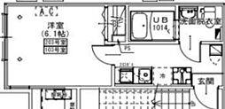 KEIAI RESIDENCE検見川 1Kの間取図画像