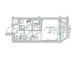 JR南武線 武蔵中原駅 徒歩7分の賃貸マンション 3階1Kの間取り