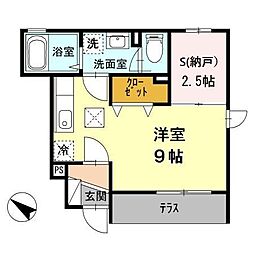 T&M南烏山 ワンルームの間取図画像