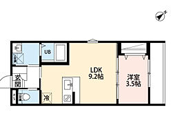 robot home みどり台 1LDKの間取図画像