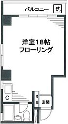 目白大和田マンション ワンルームの間取図画像