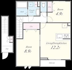 ルミセンス 2LDKの間取図画像