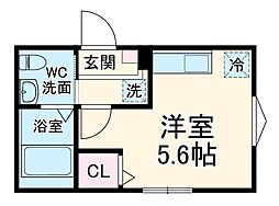 ルナソフィア ワンルームの間取図画像