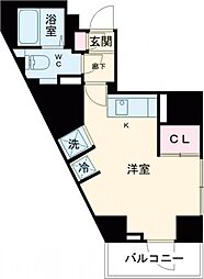 ル・リオン西新宿 ワンルームの間取図画像