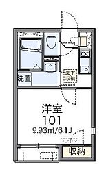 レオネクストフレシールコート 1Kの間取図画像