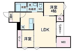 REGALEST名古屋駅前 2LDKの間取図画像