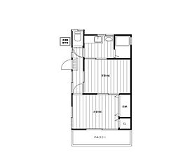 K'sコーポ 2Kの間取図画像