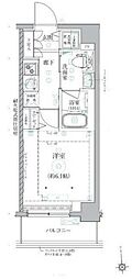 ベルシード川崎大師 1Kの間取図画像