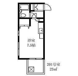 アール・メゾン ワンルームの間取図画像