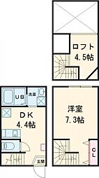ハーミットクラブハウス久我山 1DKの間取図画像