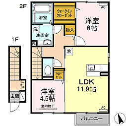 ノエル 2LDKの間取図画像