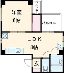 サンジュリアン上北沢 1LDKの間取図画像