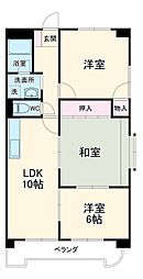 ハイムビーオールII 1階3LDKの間取り