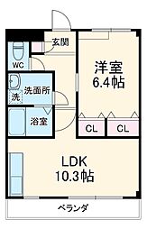 ガイドウェイバス志段味線 川宮駅 徒歩8分の賃貸マンション 1階1LDKの間取り