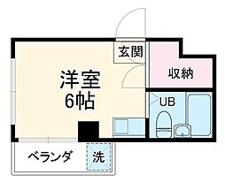 カーサステラート ワンルームの間取図画像