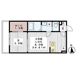JR総武線 新検見川駅 徒歩11分の賃貸アパート 3階1LDKの間取り