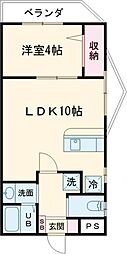 JR中央線 吉祥寺駅 徒歩5分の賃貸マンション 3階1LDKの間取り