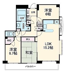 JR総武線 津田沼駅 徒歩17分の賃貸マンション 1階3LDKの間取り