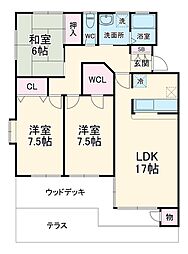 ミモザヤマノ 1階3LDKの間取り