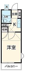 ペール・メールＲｉｓａ　I 1階1Kの間取り