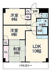 グランドール苗場 1階3LDKの間取り