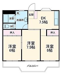 間取図画像 3DK