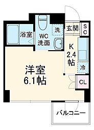 サムティレジデンス浦安 2階1Kの間取り