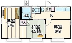 コーポ吉澤 1階3Kの間取り